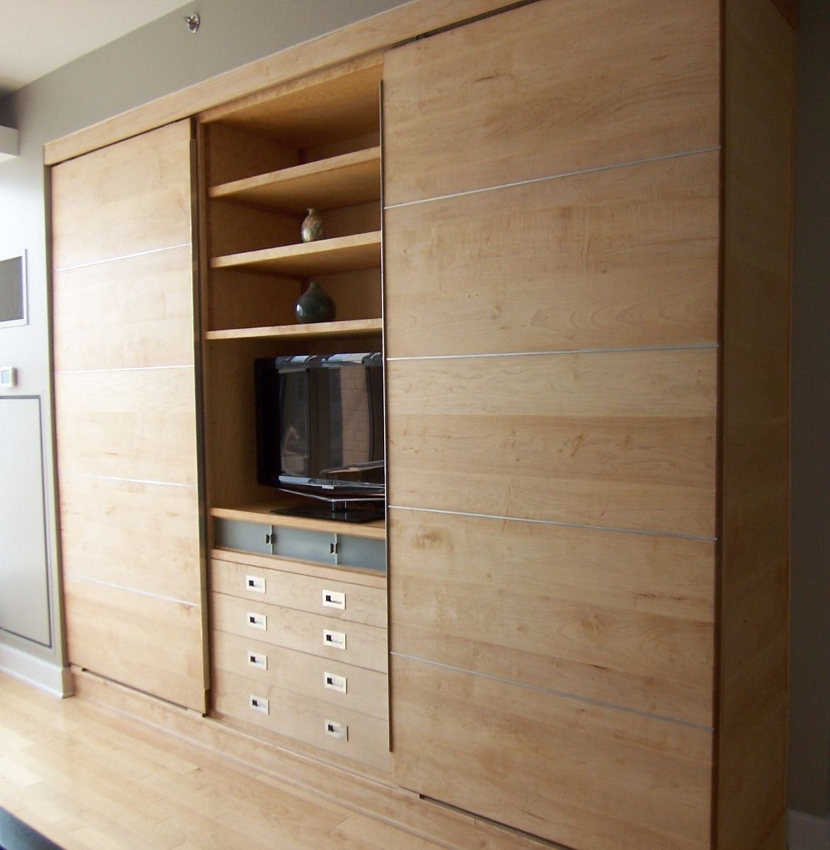 Bedroom Wall Storage Units
 Modern Wall Unit of Maple in 2019