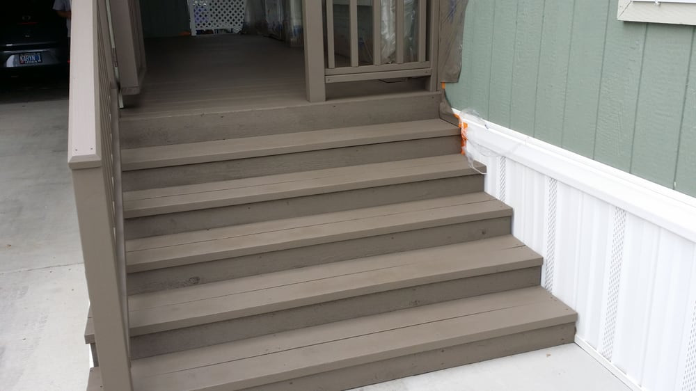 Benjamin Moore Deck Paint Colors
 Deck stairs painted Mad Dog deck primer base coat