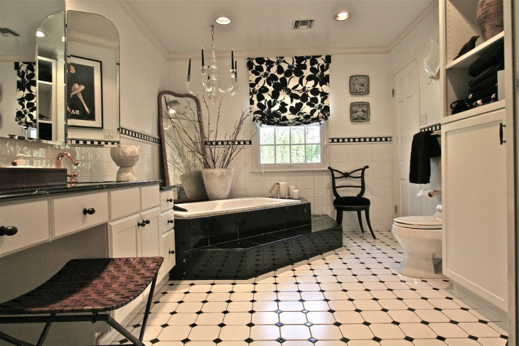 Black Bathroom Tile Ideas
 21 Black and White Marble Tiles Bathroom Designs Ideas