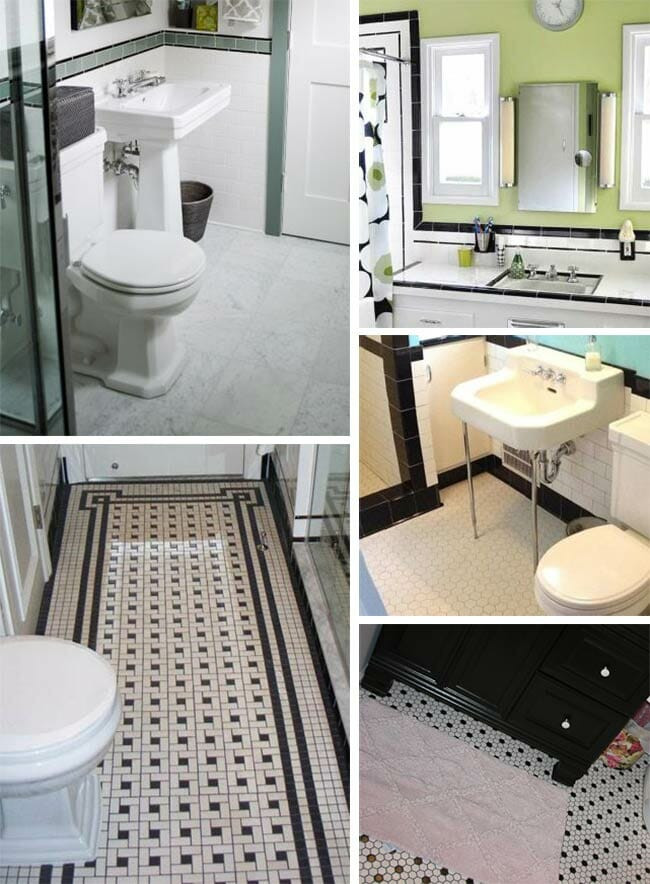 Black Bathroom Tile Ideas
 Black and white tile bathrooms done 6 different ways
