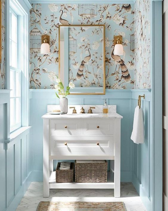 Blue Bathroom Wallpaper
 97 Cool Blue Bathroom Design Ideas DigsDigs