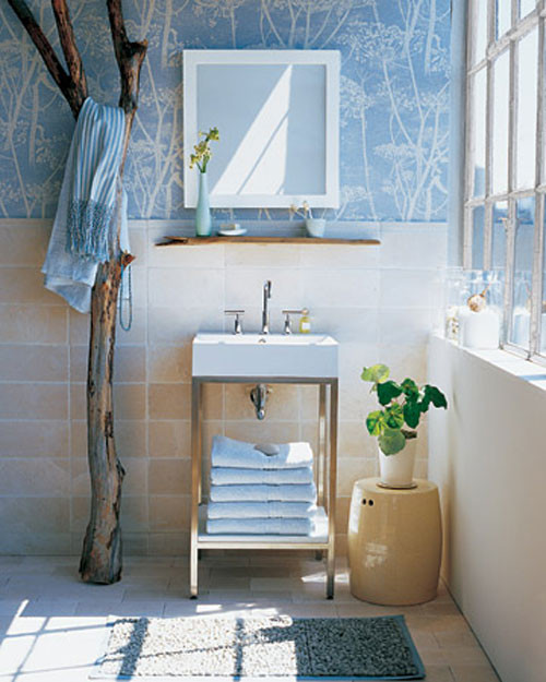 Blue Bathroom Wallpaper
 Decorating with Blue The Most Popular Color in the World
