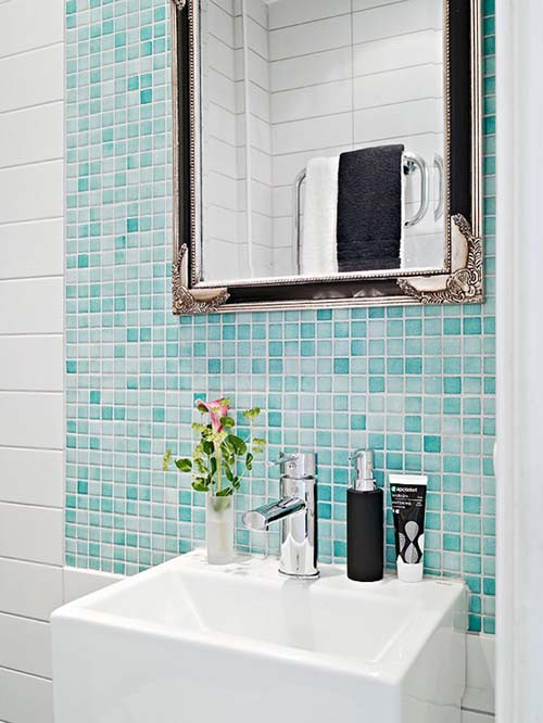 Blue Bathroom Wallpaper
 Edgewater Design Blog Accent Walls