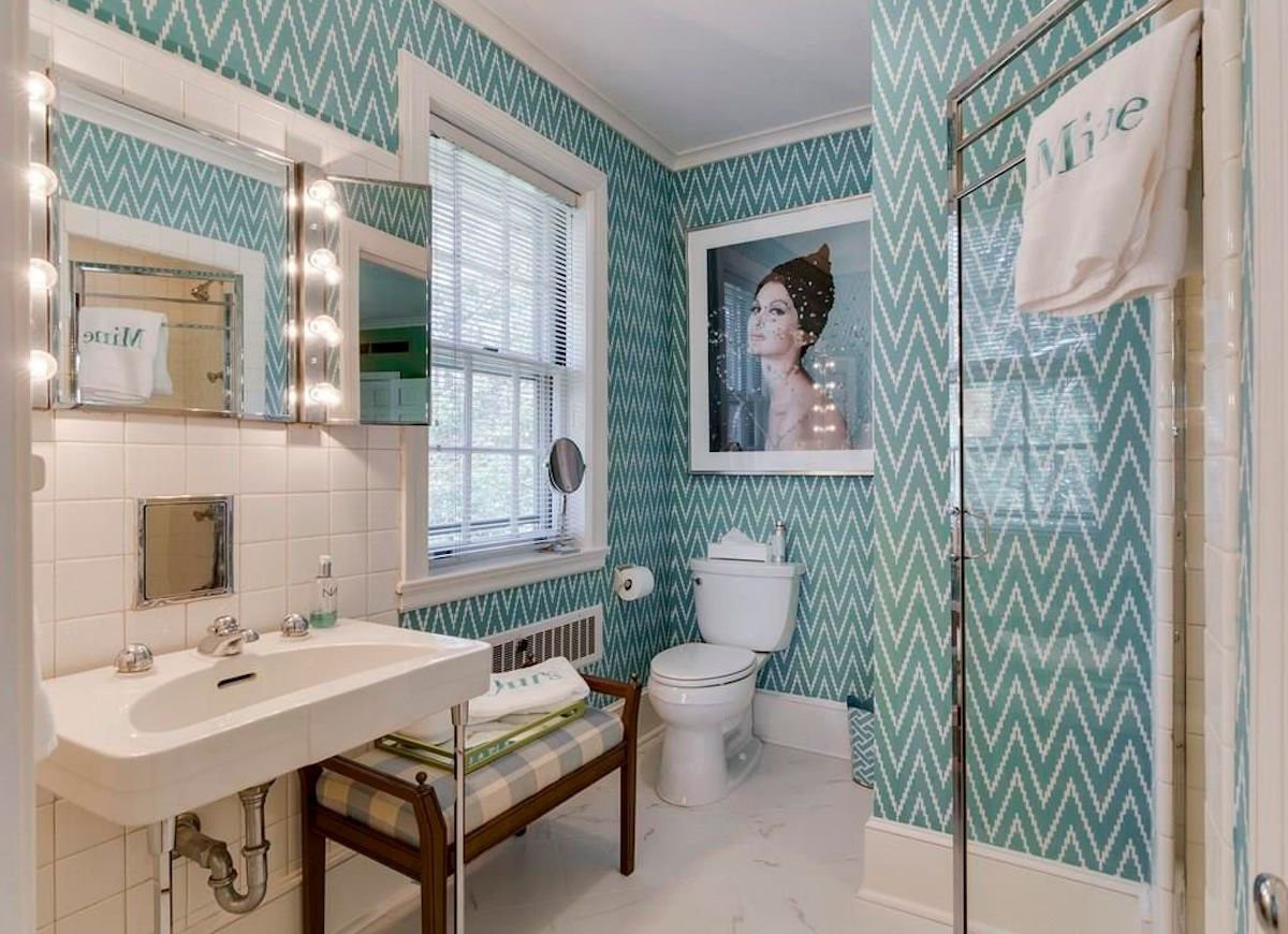 Blue Bathroom Wallpaper
 Wallpapered Rooms 12 s to Inspire Bob Vila