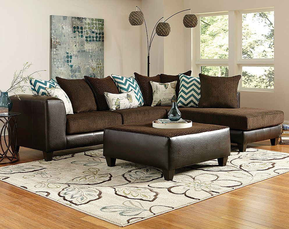 Brown Sectional Living Room Ideas
 or keep it all pale and bland and bring in blue picture