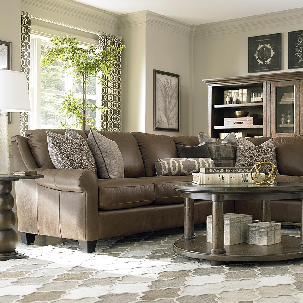 Brown Sectional Living Room Ideas
 American Casual Ellery L Shaped Sectional