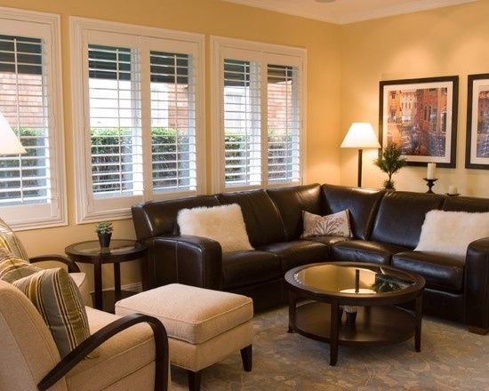 Brown Sectional Living Room Ideas
 Family Room "brown Leather Couch"