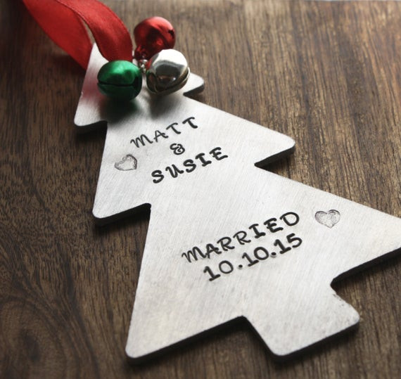 Christmas Gifts For Married Couples
 Just Married Ornament Personalized Marriage by