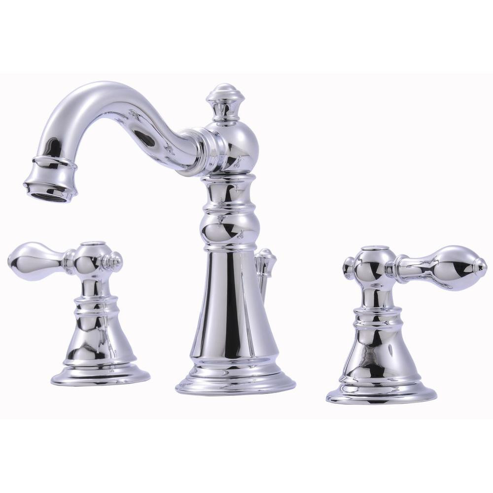 Chrome Bathroom Faucet
 Ultra Faucets Signature Collection 8 in Widespread 2