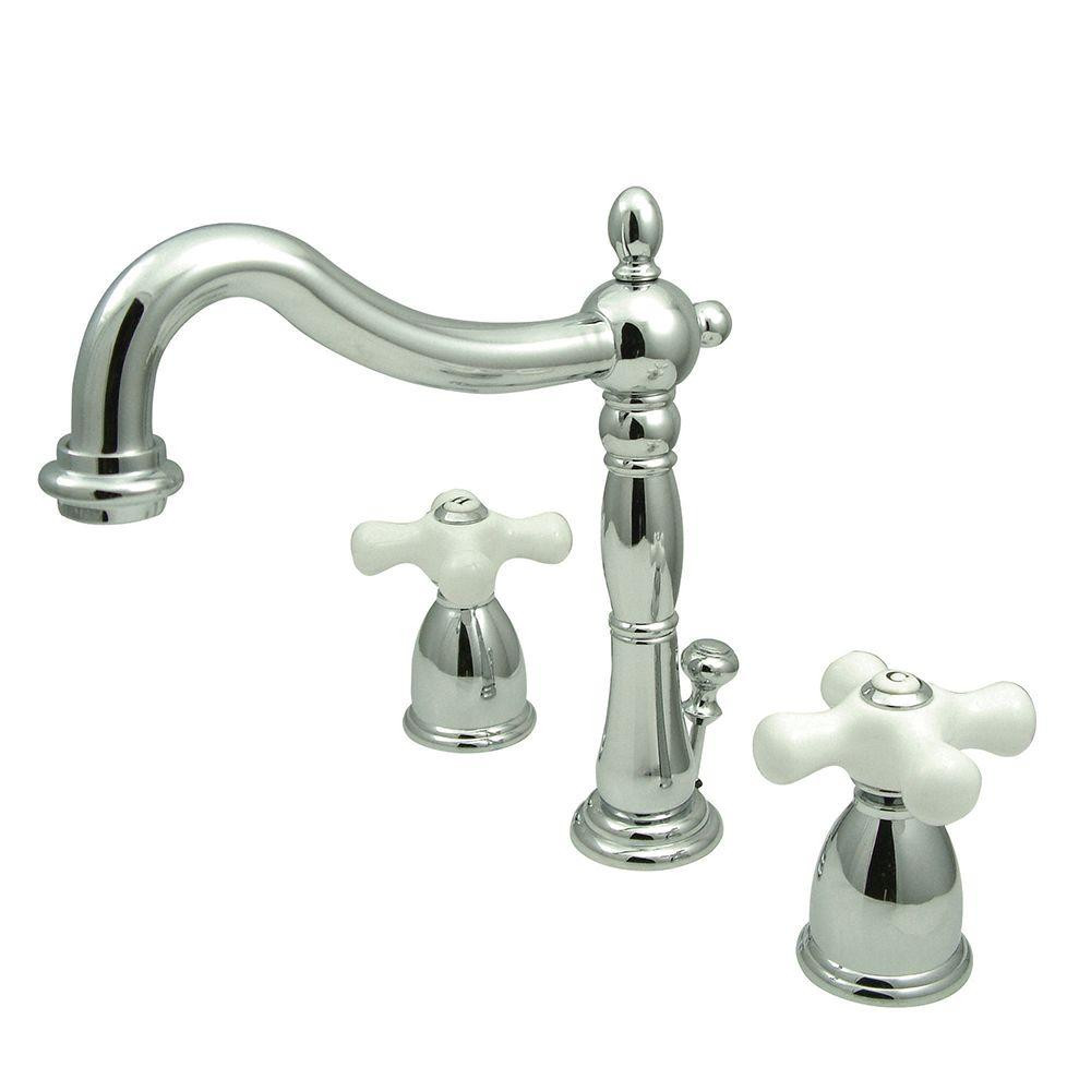Chrome Bathroom Faucet
 Kingston Brass Victorian 8 in Widespread 2 Handle