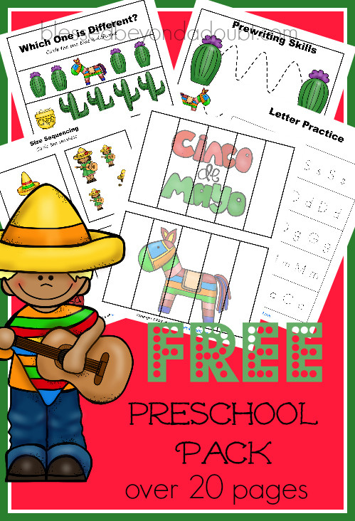 Cinco De Mayo Activities For Kindergarten
 FREE Cinco De Mayo Preschool Pack Over 20 Pages