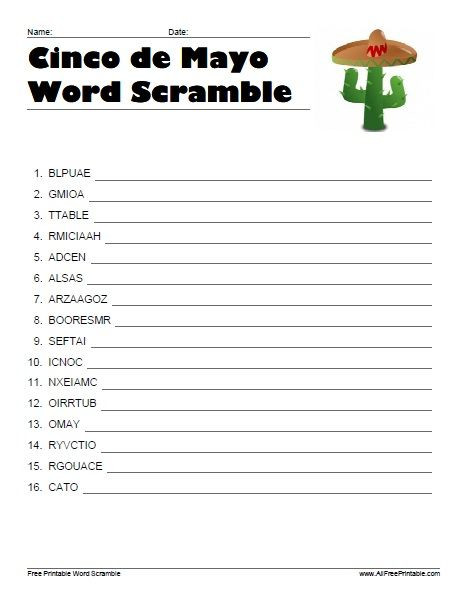 Cinco De Mayo Office Party Games
 72 best Word Puzzles & Whiteboard Activities images on