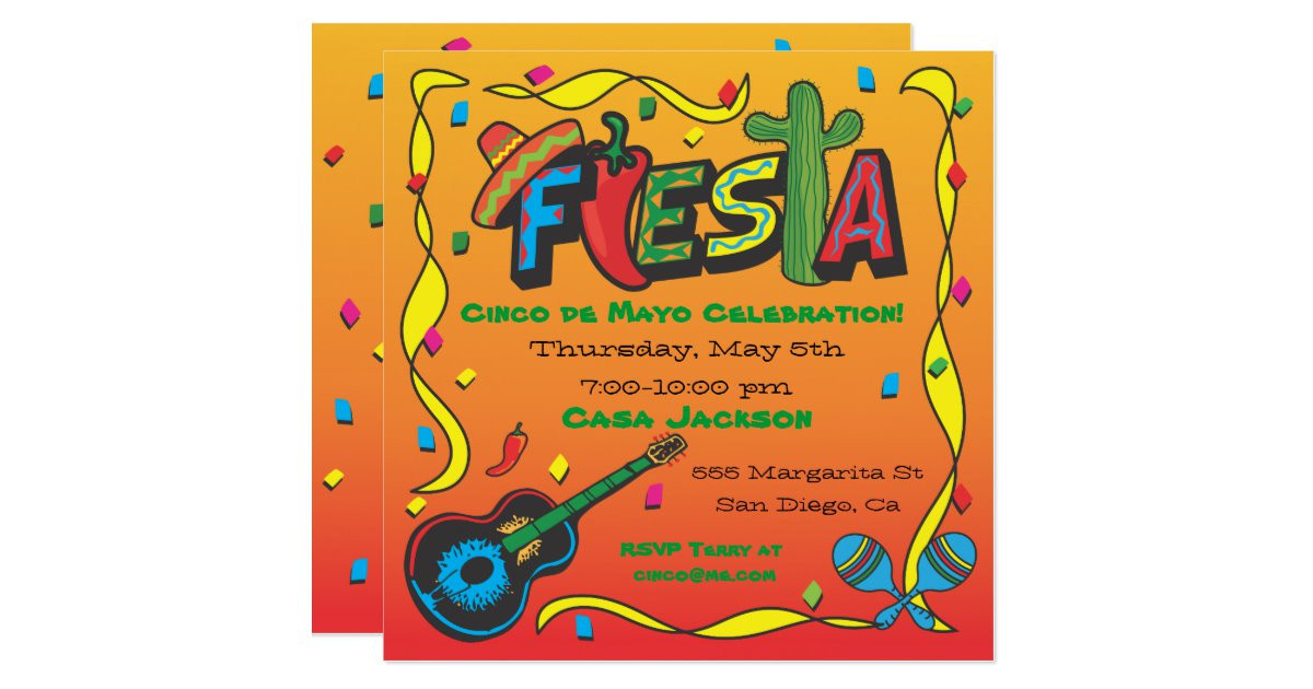 Cinco De Mayo Office Party Games
 Cinco De Mayo Fiesta Party Invitation