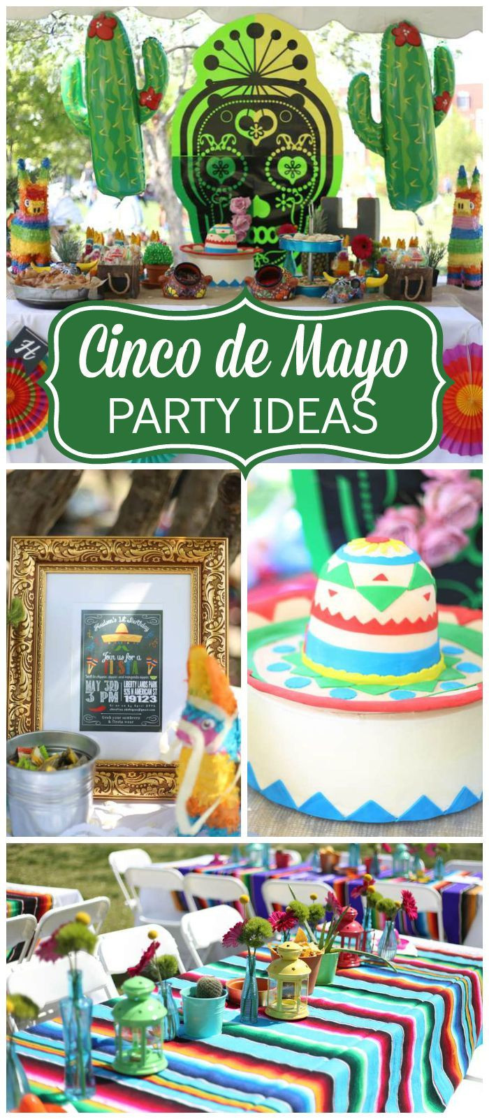 Cinco De Mayo Party Theme
 Check out this Cinco de Mayo party with a taco bar and