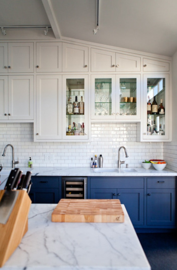 Colored Kitchen Cabinets
 Go Halfsies in Your Kitchen with Bi Colored Cabinets