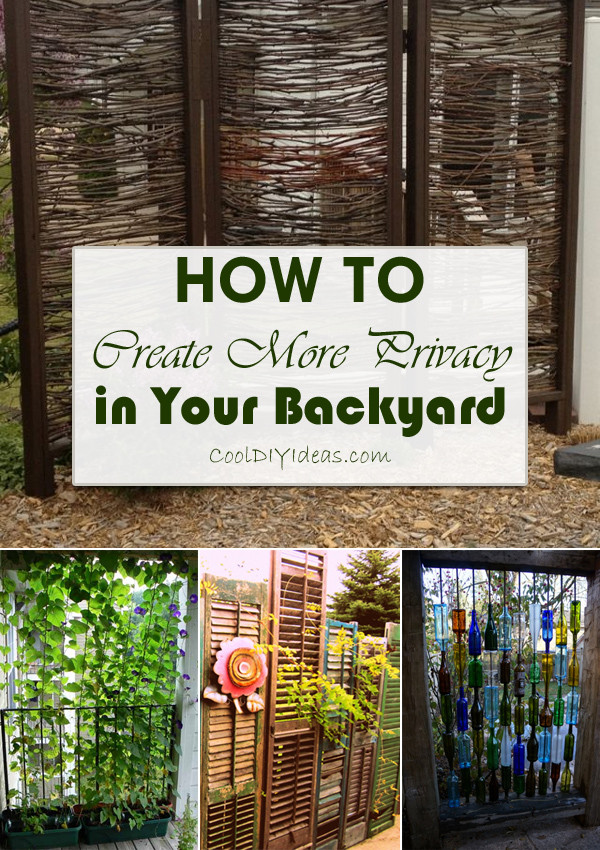 Create Privacy In Backyard
 12 Clever Ways to Create More Privacy in Your Backyard