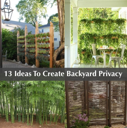 Create Privacy In Backyard
 13 Attractive Ways To Add Privacy To Your Backyard