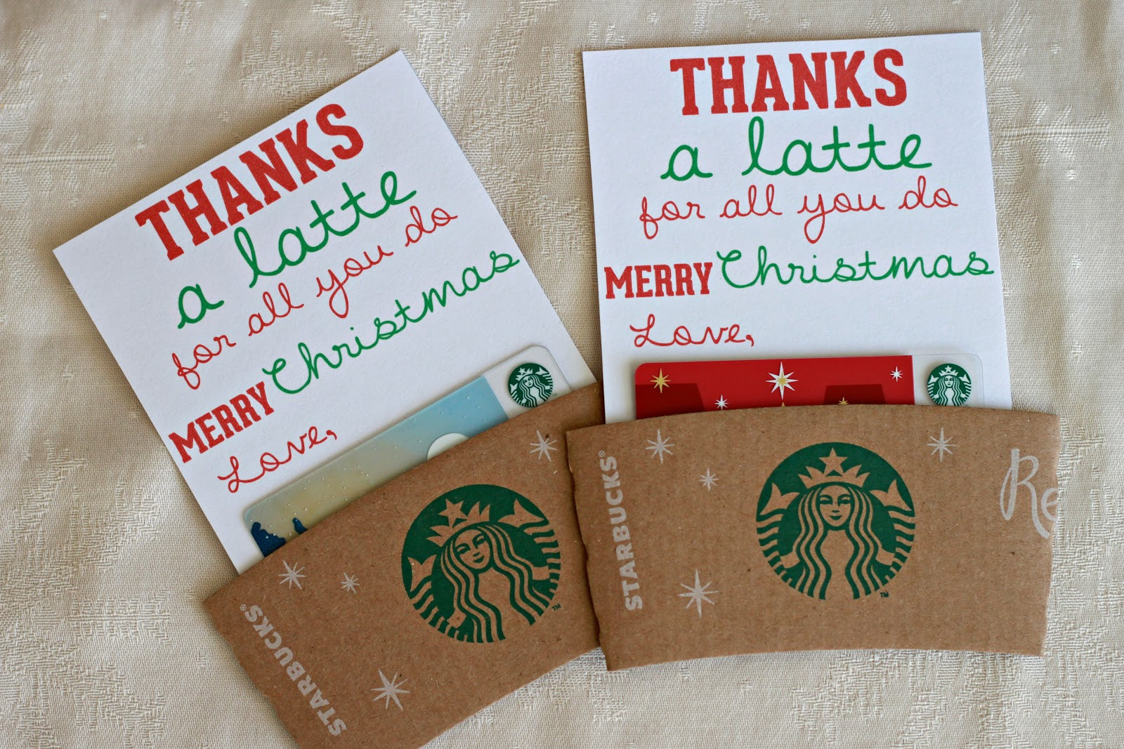 Cute Christmas Ideas
 Man Starkey thanks a latte