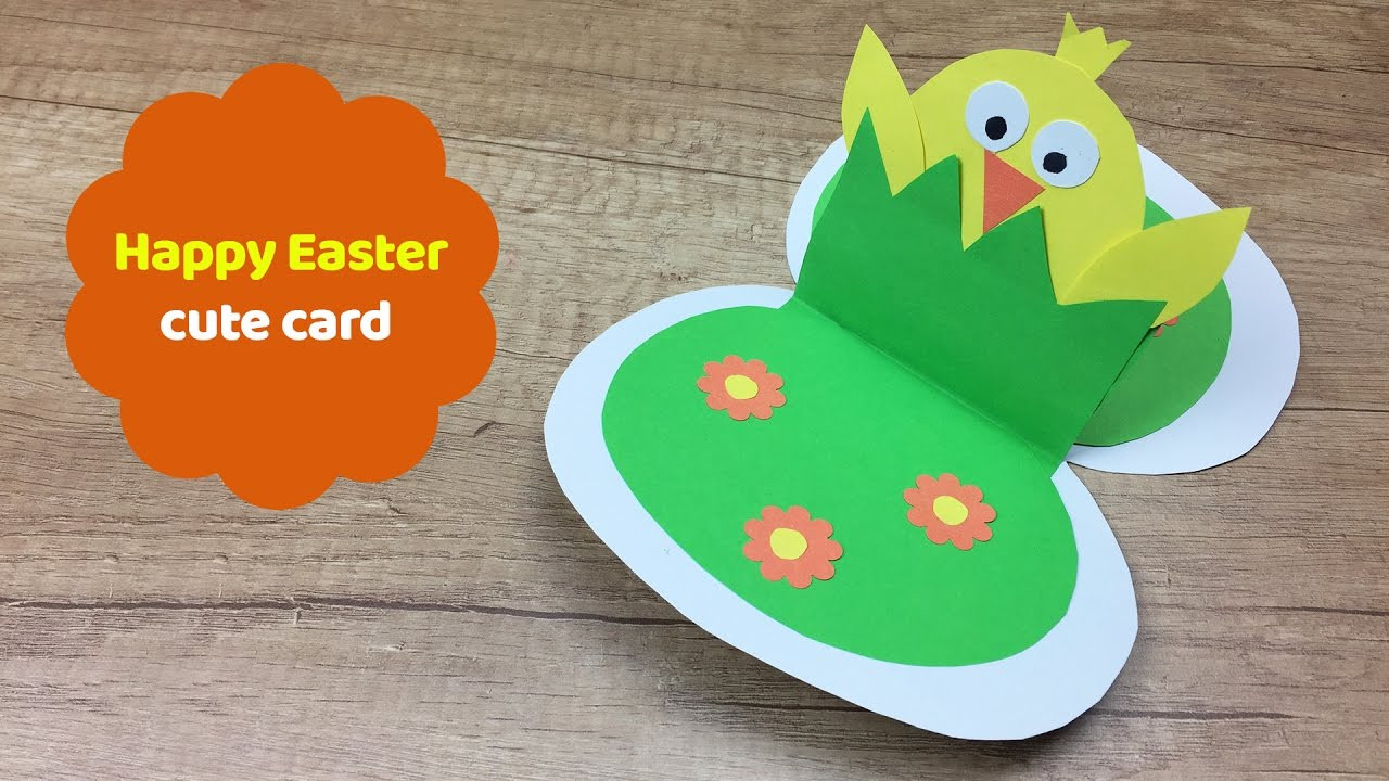 Cute Easter Ideas For Toddlers
 Cute and easy to make easter card great easter craft for