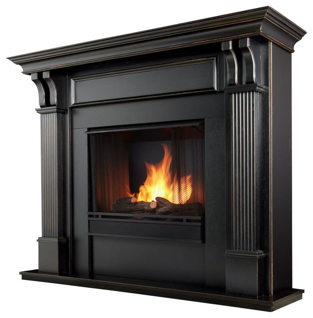 Cymax Electric Fireplace
 Ashley Real Flame Gel Fireplace Black Traditional
