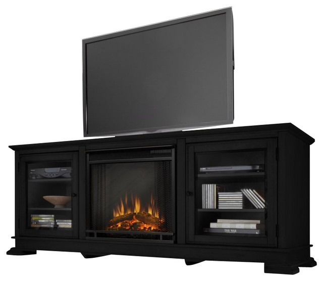 Cymax Electric Fireplace
 Real Flame Hudson Freestanding Electric Fireplace TV Stand