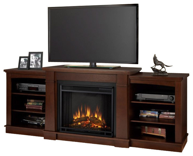 Cymax Electric Fireplace
 Real Flame Hawthorne Electric Fireplace TV Stand