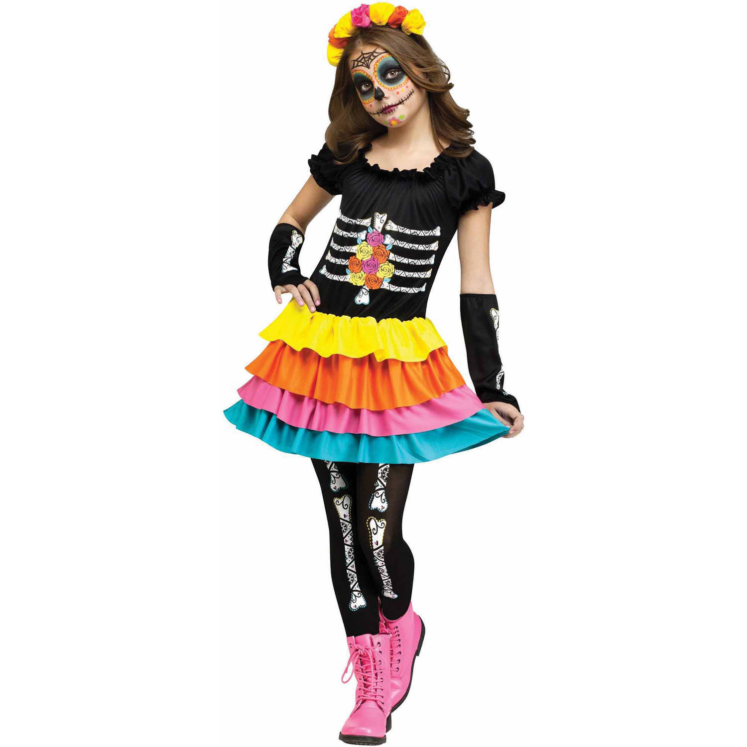 Day Of The Dead Halloween Costume Ideas
 Day of the Dead Child Halloween Costume Walmart