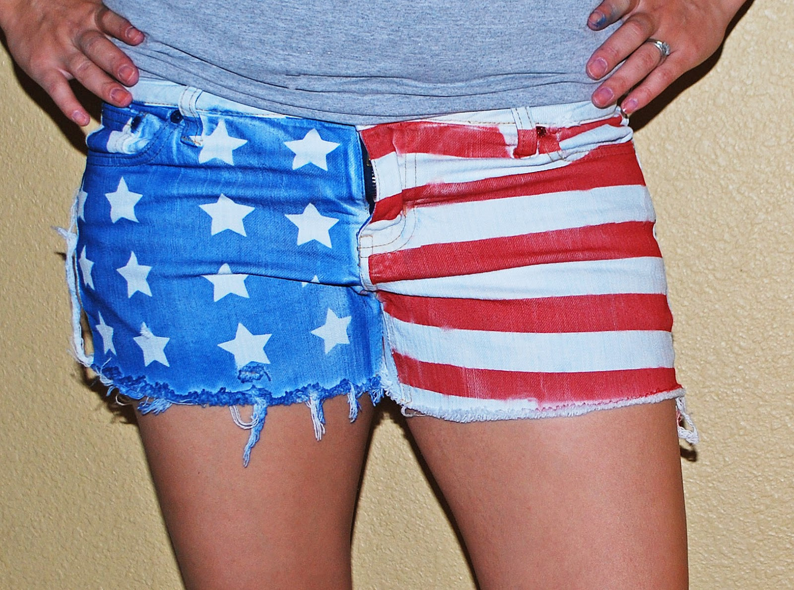 Diy 4th Of July Shorts
 All Things Fabulous DIY flag shorts 4th of July