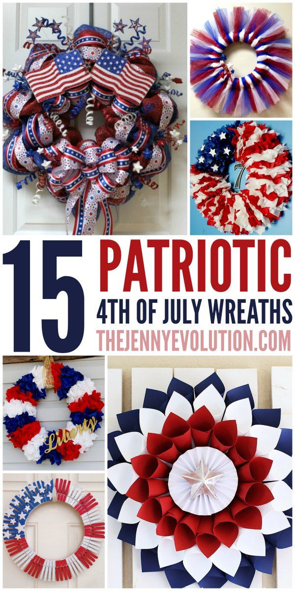 Diy Fourth Of July Decorations
 15 DIY 4th of July Patriotic Wreaths