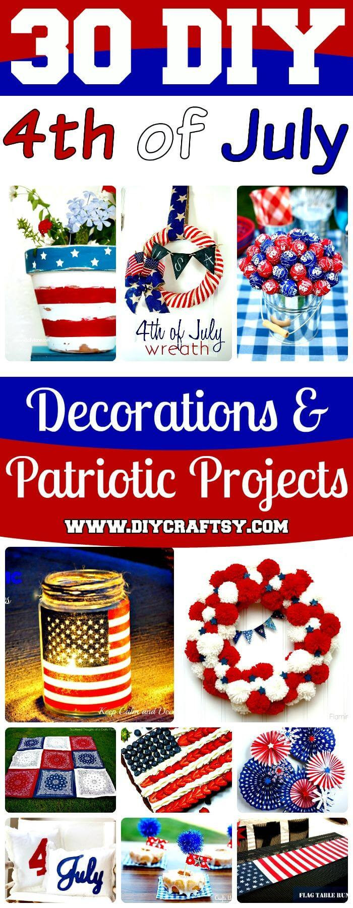 Diy Fourth Of July Decorations
 30 DIY 4th of July Decorations Patriotic DIY Fourth of