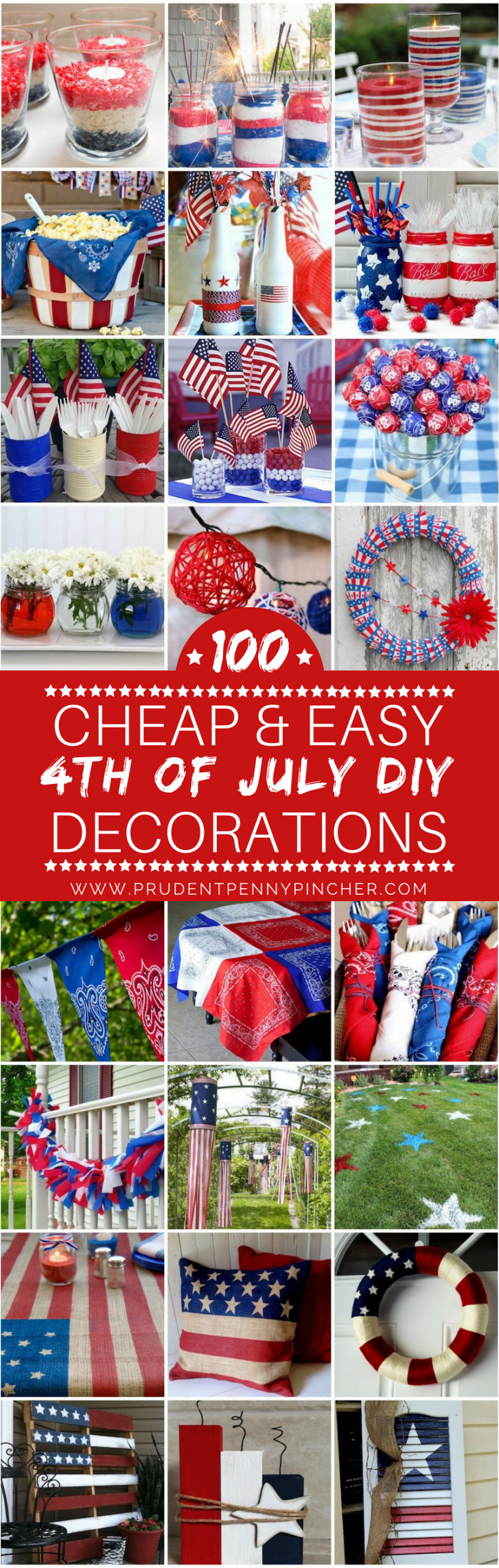 Diy Fourth Of July Decorations
 100 Cheap and Easy 4th of July DIY Party Decor Ideas