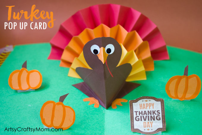 Diy Thanksgiving Card
 DIY Thanksgiving Turkey Pop Up Card Artsy Craftsy Mom