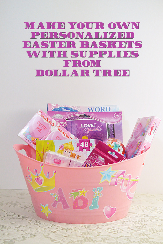 Dollar Tree Easter Basket Ideas
 Personalized Easter Baskets for $5 or Less Dollar Tree