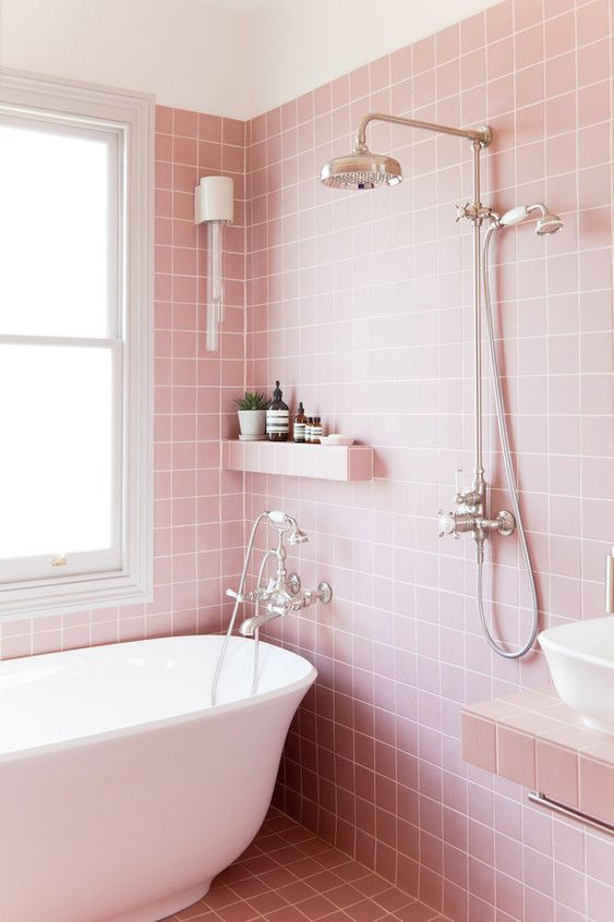 Downplay A Pink Tile Bathroom
 25 Ways To Incorporate Pink Into Bathroom Decor DigsDigs