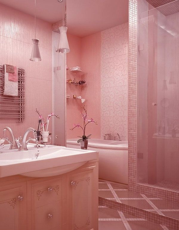 Downplay A Pink Tile Bathroom
 37 pink bathroom wall tiles ideas and pictures 2019