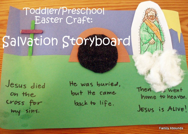 Easter Activities For Church
 Family Abounds Easter Salvation Storyboard Craft