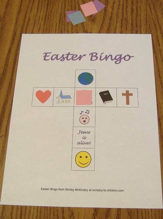 Easter Activities For Church
 Easter Bingo Game for Children at Church
