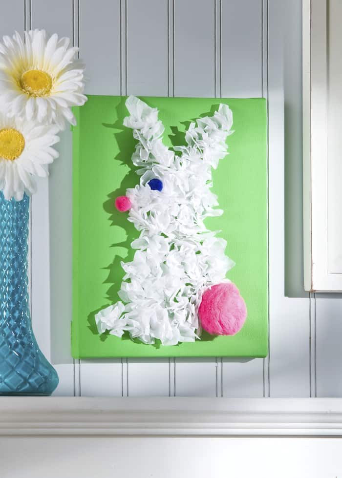 Easter Bunny Crafts For Toddlers
 Easter craft for kids bunny canvas Mod Podge Rocks