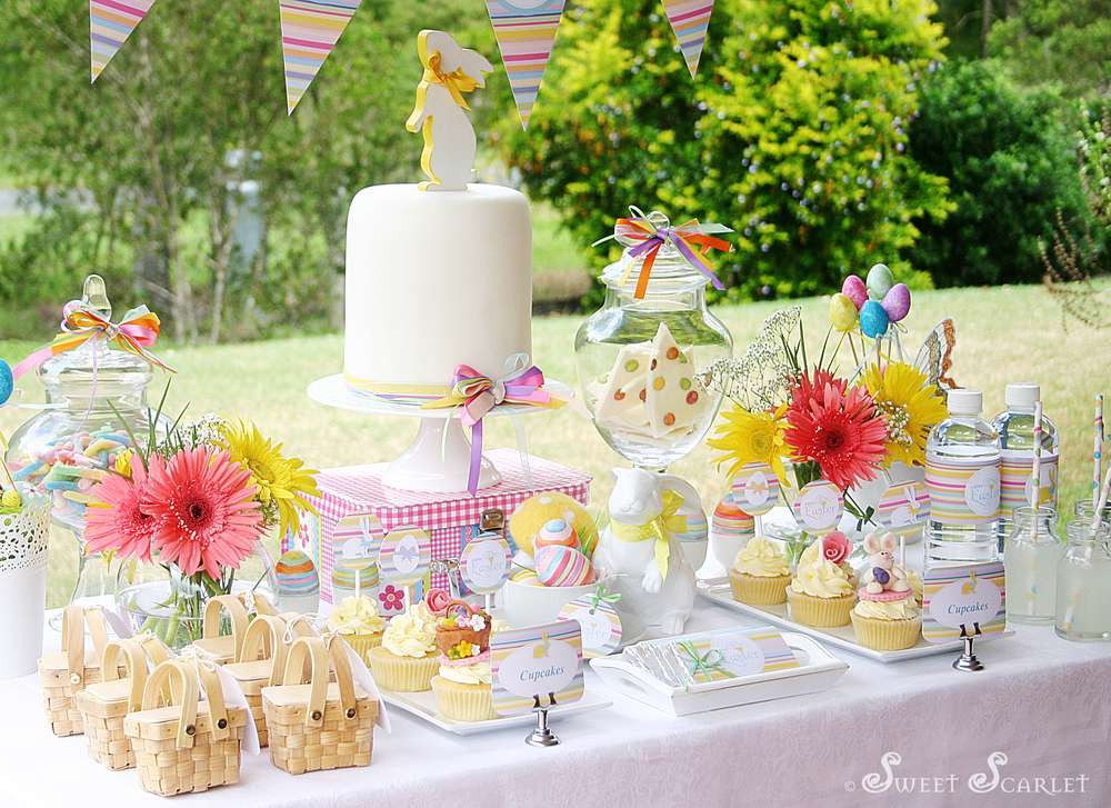 Easter Themed Birthday Party
 Easter Party Ideas 2 of 14