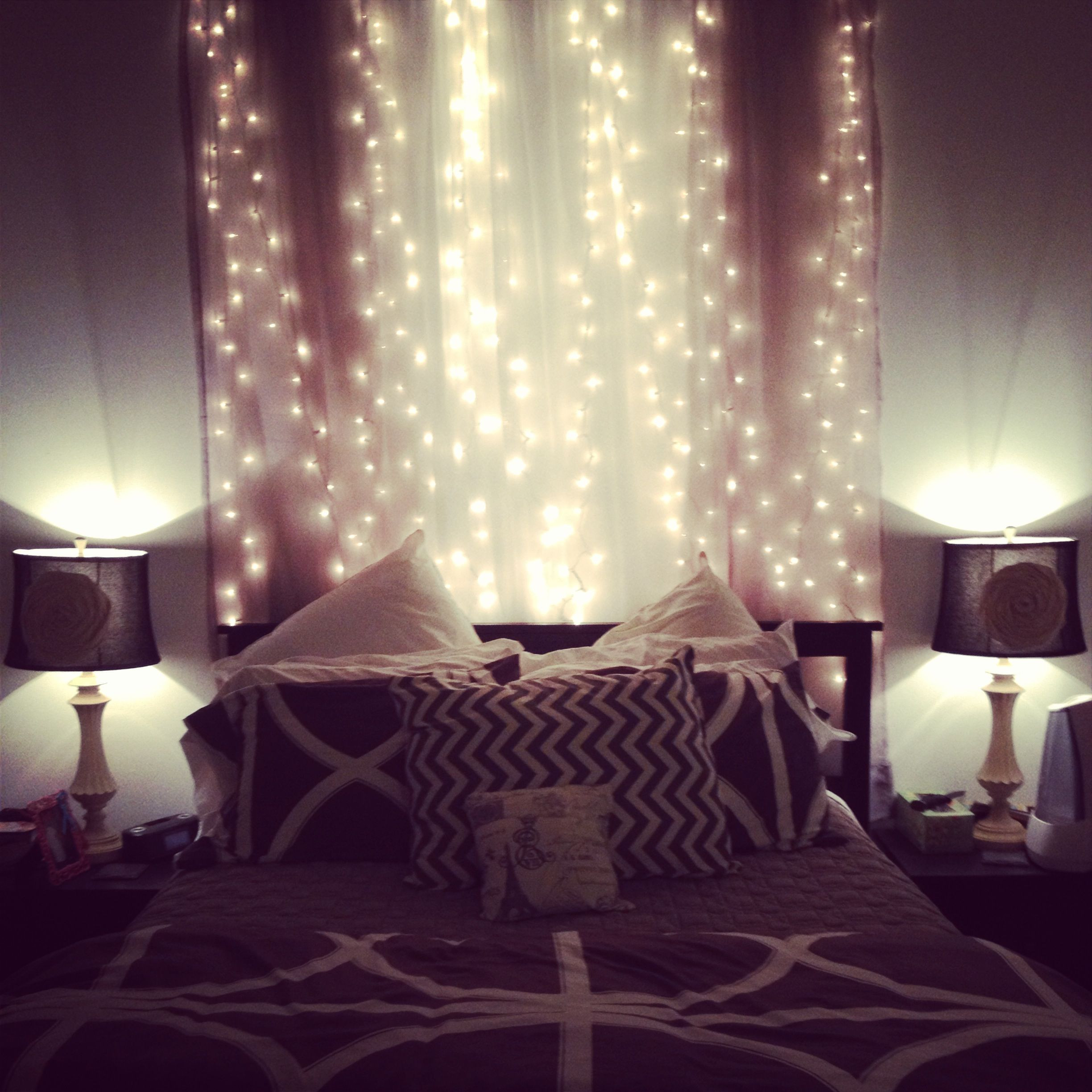 Fairy Light Bedroom
 Fairy lights in the bedroom Olive s Board