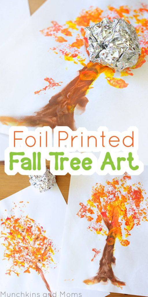 Fall Craft Ideas For Preschoolers
 Foil Printed Fall Tree Art