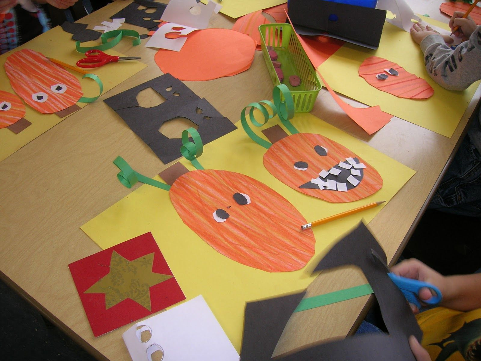 Fall Crafts For First Graders
 First graders just made these silly pumpkin faces using
