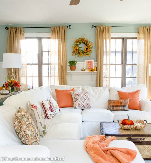 Fall Living Room Decor
 Fall Decorating Ideas Finding Fall Home Tour 2015