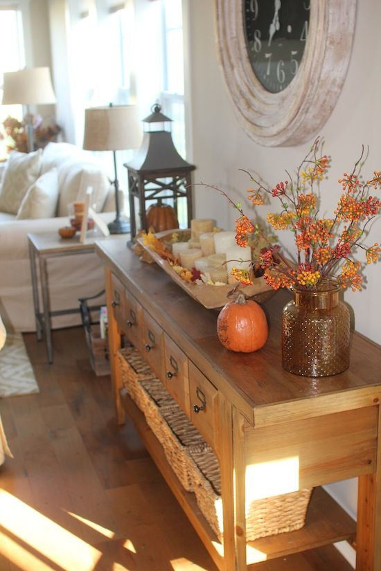 Fall Living Room Decor
 The Champagne Social list Thanksgiving Decorations for