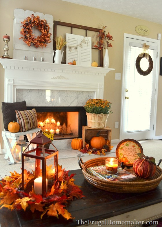 Fall Living Room Decor
 31 Days of Fall Inspiration Fall mantel