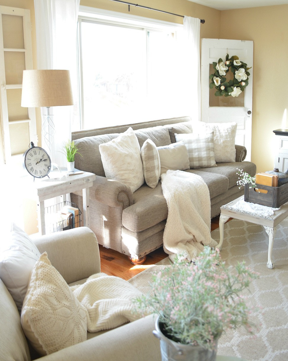 Farmhouse Living Room Chairs
 Refreshed Modern Farmhouse Living Room Little Vintage Nest