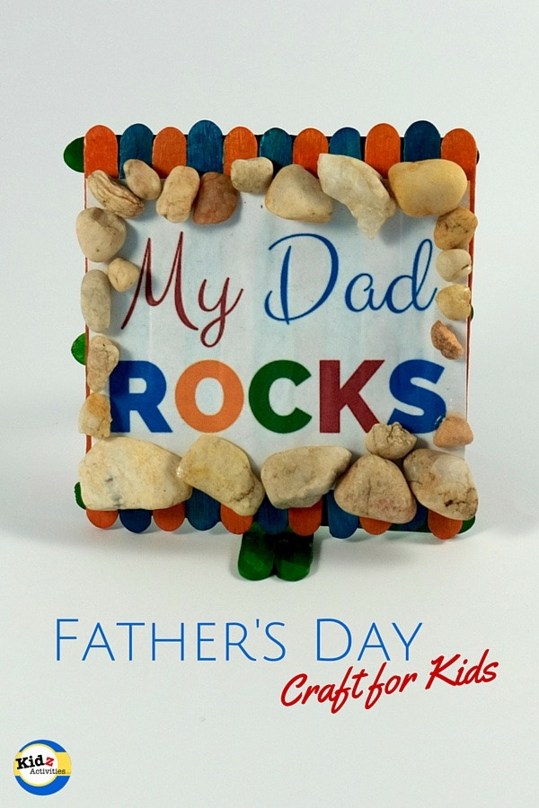 Fathers Day Crafts For Kindergarten
 Dad Rocks Father s Day Craft Kidz Activities
