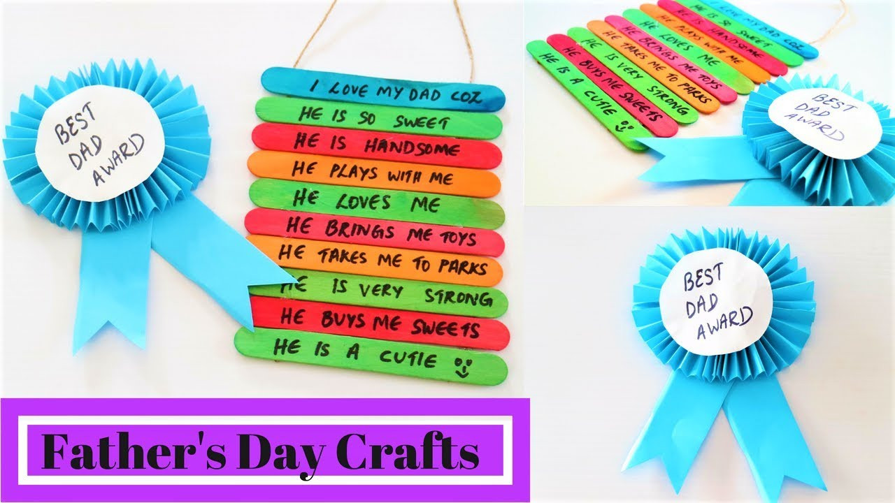 Fathers Day Crafts
 2 Awesome Father s day craft ideas for kids DIY Father s