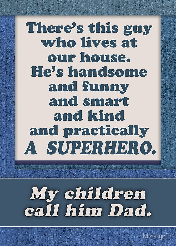 Fathers Day Gifts From Wife
 "Happy Father s Day Superhero Dad from wife mom
