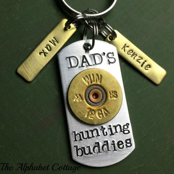Fathers Day Gifts From Wife
 Dad s Hunting Bud s Keychain Bullet Keychain Keychain